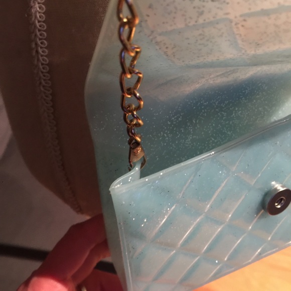 Host Pick! Sky Blue Glitter Jelly Bag - Picture 4 of 5